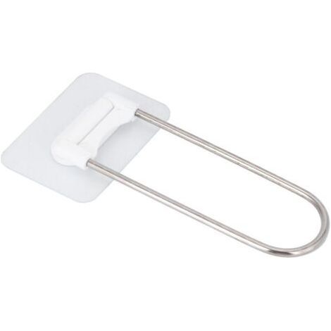 Stainless Steel Clothes Hanger Organizer Ushape Shape Wall Mounted Storage Rack for Bathroom Balcony White (1/4)