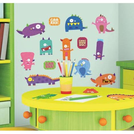 PETITS MONSTRES - Stickers repositionnables petits monstres (1/3)