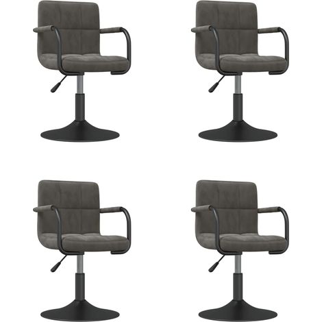 Maison Exclusive - Sedie da Pranzo Girevoli 4 pz Grigio Scuro in Velluto