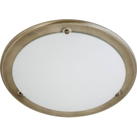 Plafoniera Rabalux Ufo rotonda vetro 38 cm E27 2 luci bronzo (1/3)