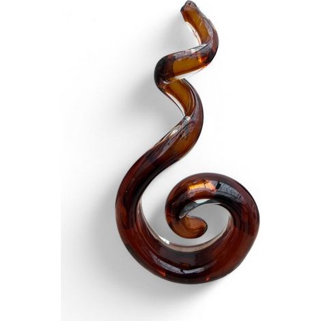 Objet Décoratif Note de Musique en Verre d'Art Kaki pour Décoration d'Intérieur H28 x L15 cm - PANGIVO (1/2)