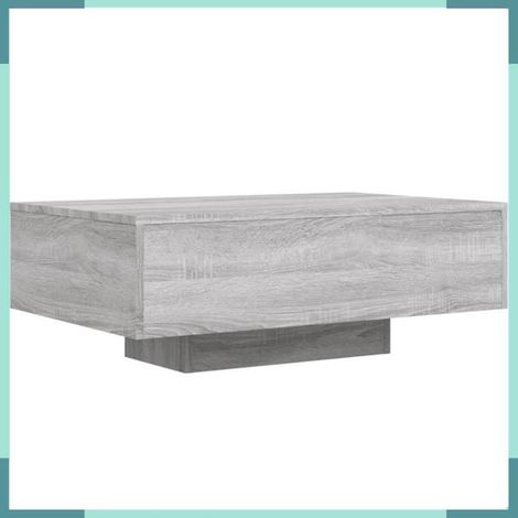Table basse - 836614 - sonoma gris - bois d'ingénierie - avec lumières LED (1/5)
