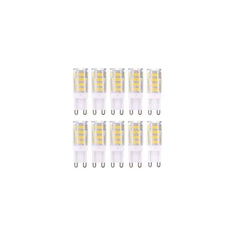 G9 LED Lampe Ampoules, Blanc Chaud 3000K 5W Lumiere équivalent aux ampoules halogènes de 40 W 420 lumens not dimmable, lot de 10 (1/4)