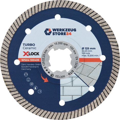 WS24 Disque à tronçonner diamanté X-Lock® Premium grès cérame fin 125 mm - WS24-100435