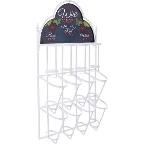 Botellero de pared de metal para 8 botellas 53x17x90h cm (1/5)