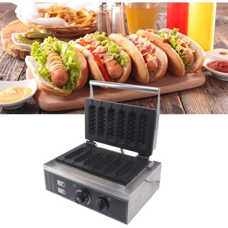 Machine à Corn Dogs Professionnelle - Électrique 220V, Grille Sausage Commerciale, Matériau 201 Inox, Température 50-300℃, Appareil Snack, 1.55KW