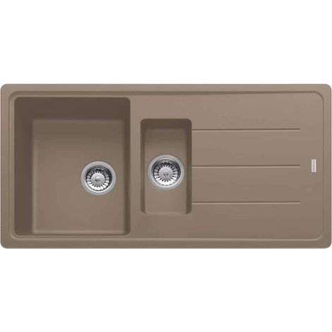 Évier Basis Fragranit BFG 651 - oyster - manuel - 970 x 500 x 200/100 mm (sous-meuble 60 cm) - Franke