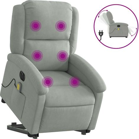 Maison Exclusive - Massagesessel mit Aufstehhilfe Elektrisch Hell