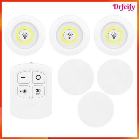 Éclairage sous armoire - - Pack 3 - LED COB - Télécommande - Alimentation piles (1/5)