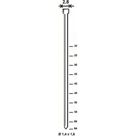 2 500 finettes brads INOX en bande D. 1,4/1,6/2,8 x L. 40 mm N-40 - 6N-409 Alsafix