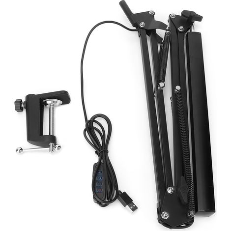 Lampe de bureau à bras articulé avec pince, pliable et protectrice pour les yeux, idéale pour le nail art et le tatouage. (1/5)
