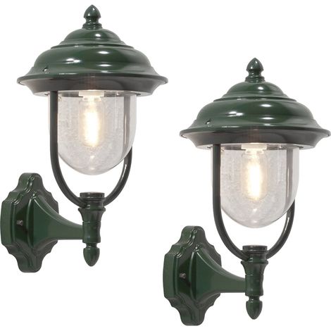 2er-Set stehende Wandleuchte PARMA, Aluminium grün, E27, IP43 (1/5)