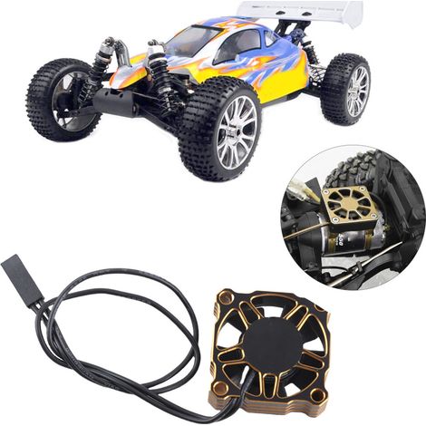 Ventilador de refrigeración para coche con control remoto, resistente al agua, 16000 RPM, 30x30 mm, 5-9 V, color dorado.