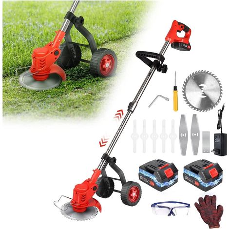 Tondeuse à Gazon électrique sans Fil Tondeuse à Gazon Taille-haie réglable élagage de Puissance de Jardin Portable avec Batterie de Roue améliorée (1/5)