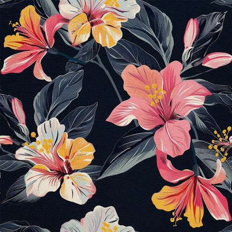 Tela Oxford para decoración de exteriores - Motivo de flores I DX5374 (1/5)
