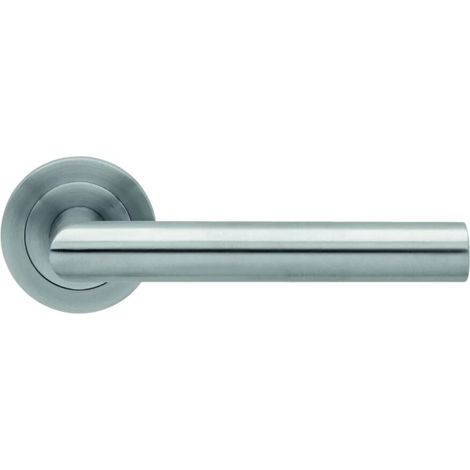 Ensemble Rhodes sur rosace : ø 52 mm - KARCHER DESIGN - Inox satiné - Bec de cane - Carré de 7 mm
