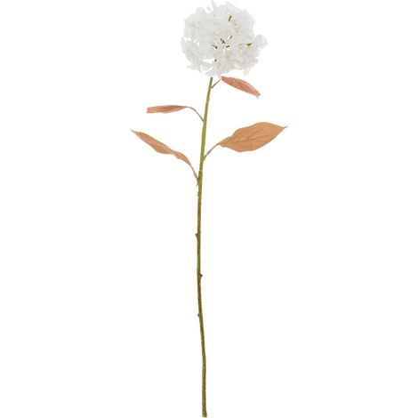 Branche décorative spéciale fêtes Hortensia Blanc pailleté H 90 cm - Feeric Christmas (1/2)