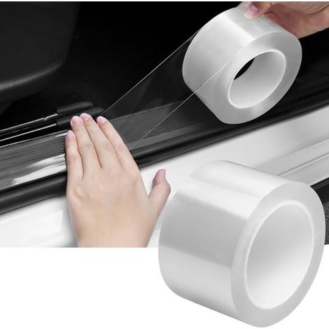 Bande de protection pour bas de porte, bande de protection de seuil, 10 cm de large x 3 m de long, film de protection pour carrosserie, film vinyle pour voiture contre les chocs, pour la plupart des v (1/5)