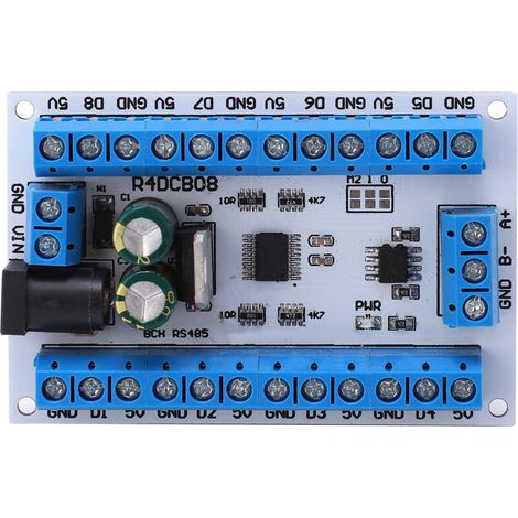Module Capteur 8 Canaux R4DCB08 Carte RS485 pour Enregistreur Sans Papier PLC 6‑24V (1/5)