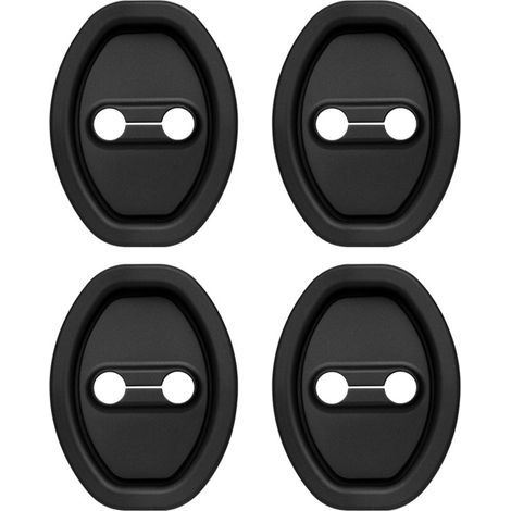 Set mit 4 verbesserten Silikon-Türschloss-Schutzhüllen für Autos mit Türschutz und Geräuschdämpfung, universelles Autozubehör für den Außenbereich (schwarz) (1/5)