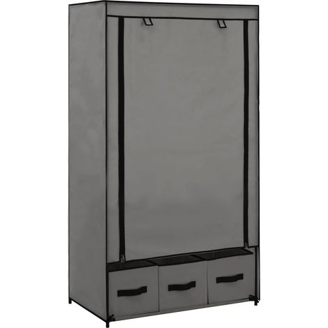 Garde-robe Gris 87 x 49 x 159 cm Tissu vidaXL
