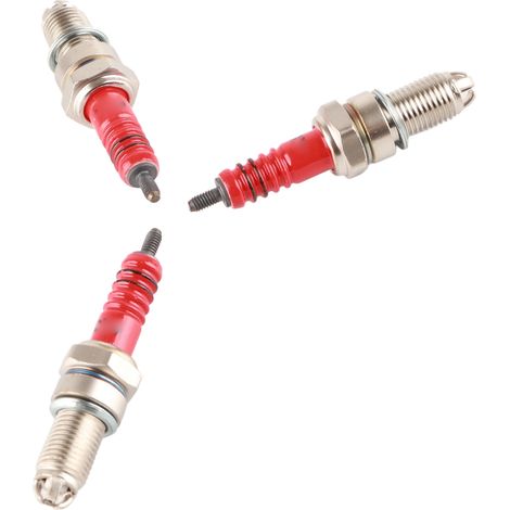 Bougie D8TC 3 électrodes, lot de 3 pour moto CG 125 150 200cc CF250, scooter, quad et ATV (1/5)