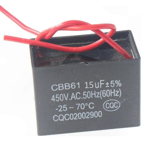 450V Run Capacitor for Fan and Motor Applications 1-20uF CBB61 Series Ceiling Exhaust-Compatible Capacitors (1/5)