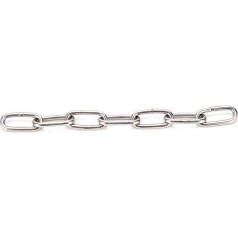 Chaîne de levage, 2 m, polie, stable, soudée, pour suspendre des vêtements de lustres (1/5)