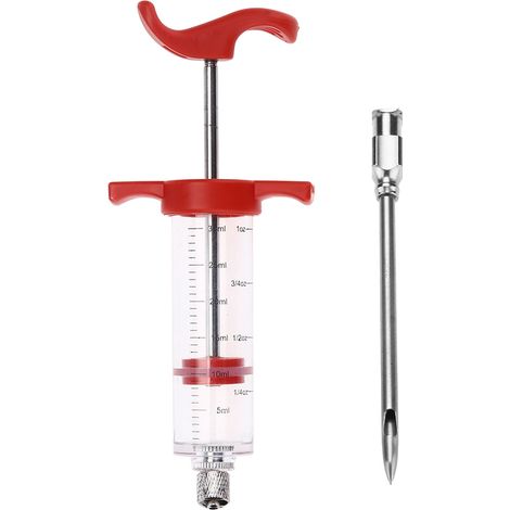 Injecteur de Marinade pour Viande, Volaille et BBQ avec Aiguille et Seringue de Cuisson (1/5)