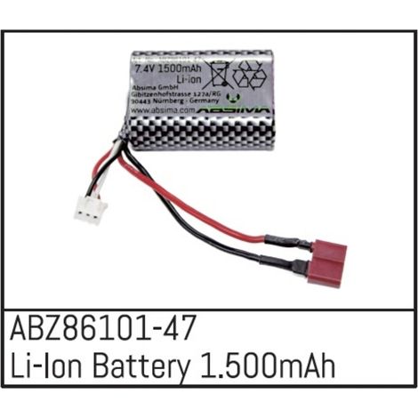 Absima Pack de batterie (LiIon) 7.4 V 1500 mAh Nombre de cellules: 3 fiche T femelle
