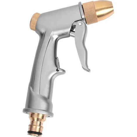 Pistolet d'arrosage haute pression en laiton pour l'arrosage des plantes, le nettoyage extérieur et le lavage des véhicules.-AquaForge (1/5)