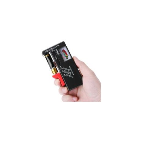 Comprobador de baterías universal, comprobador digital de baterías, compatible con pilas AA, AAA, CD y de 9V, comprobador de voltaje de baterías de 1,5V. - Crezuo