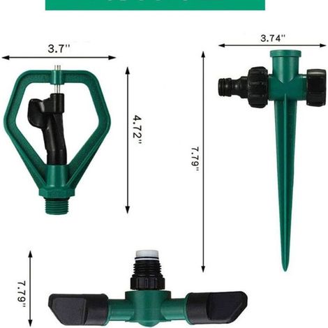 Arroseur de jardin automatique , rotatif à 360° et réglable (1/4)