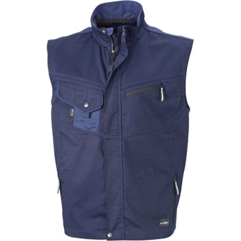 James & Nicholson Workwear Weste JN822 Gr. XL navy/navy (1/2)