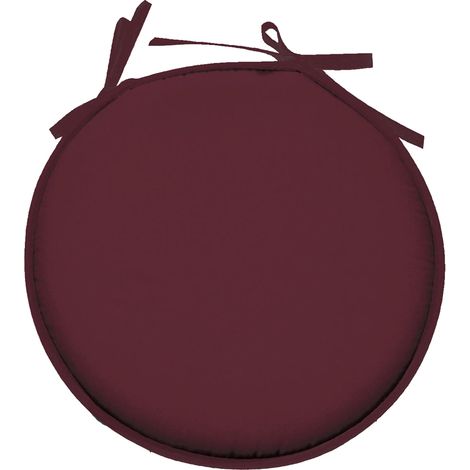 Galette de chaise grenache ronde en polyester (1/2)