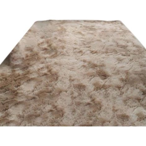 Tapis - Peluche - 120x160 cm - Kaki - Pour Salon Chambre Couloir - 1 Pièce (1/4)