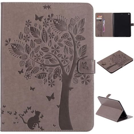 Coque iPad 9.7 2018 (A1893 /A1954) /iPad 9.7 2017 (A1822 A1823), avec Support Housse de Protection Antichoc Case Etui - Gris (1/3)