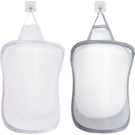 Laundry Basket, Pop Up Laundry Storage Basket Collapsible Wash Bag Hanging Toy Storage Bag With Handle 2 pcs