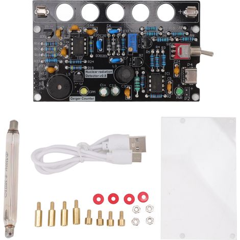 Kit de compteurs Geiger V0.8 : tube à monter soi-même pour détecteur de rayonnement nucléaire (accessoires 380 V–550 V). (1/5)