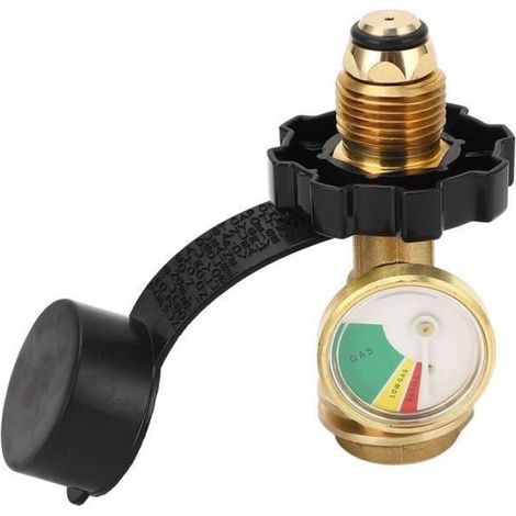 manomètre de bouteille de gaz Manomètre de réservoir de gaz QCC Type 1 convertit le manomètre d'interface de bouteille de (1/4)