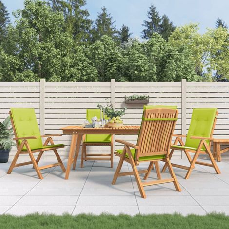 Gartenstühle mit Kissen 4 Stk. Massivholz Teak (1/5)