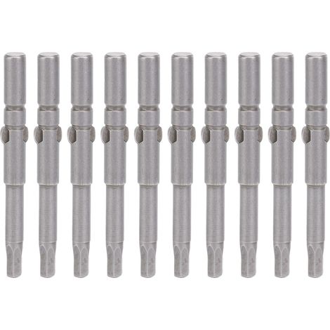 Lot de 10 embouts de vissage magnétiques S2 acier allié, douilles hexagonales pour tournevis industriel (1/5)