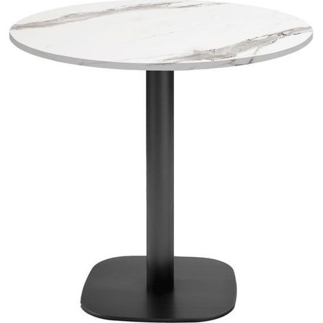 Table ronde Ø 70 cm - modèle Round marbre blanc