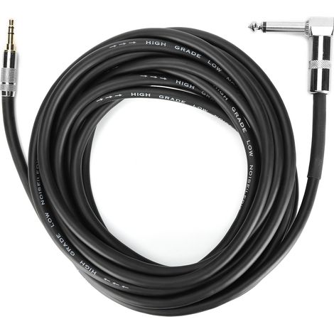 6,35-mm-Klinkenstecker auf 3,5-mm-Klinkenstecker-Stereo-Audiokabel für Gitarre, Klavier, Verstärker und Mobiltelefone – 5 m / 16,4 Fuß