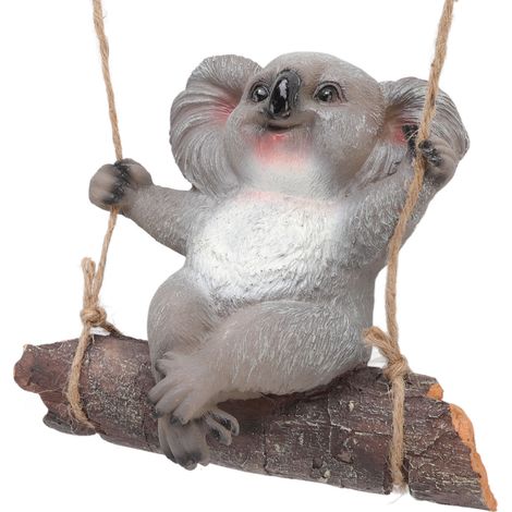 Sculpture de Koala Suspendue en Résine Synthétique, Statue Animale Décorative pour Jardin (1/5)