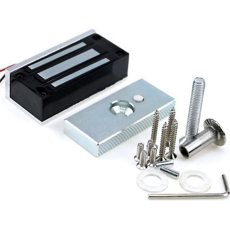 Serrure électromagnétique 60 kg (135 lbs) pour système de contrôle d'accès, 12 V CC, pour porte intérieure et extérieure. (1/4)