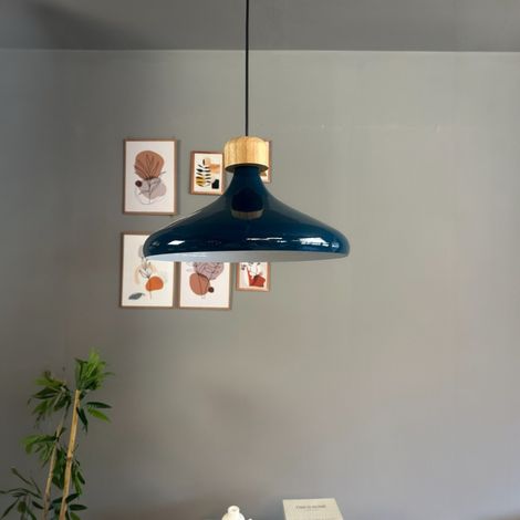 bamyum Champion Suspension Luminaire Vintage, Lustre Salon de 35 cm en Métal, Lampe E27 pour Chambre, Salle à Manger (1/5)