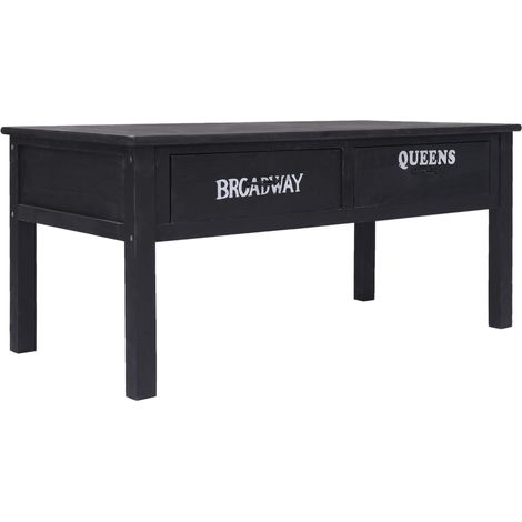 Maison Exclusive - Couchtisch Schwarz 100×50×45 cm Holz