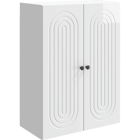 Wall-Mounted Cabinet High Gloss White 66 x 34.5 x 90 cm vidaXL (1/5)