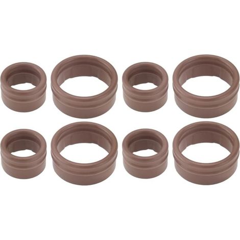 8 Pièces Kit de Joints de Climatisation Joint Torique D'étanchéité Joint de Compresseur Diamètre Intérieur 10,6 Mm/17 Mm Compatible avec Renault Grand Scenic II/Megane II OEM 7701208148 (1/3)
